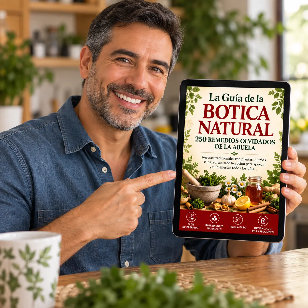 Persona con la guía
